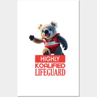 Just a Highly Koalified Lifeguard Koala 4 Posters and Art